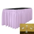 thumbnail image 1 of LA Linen Polyester Poplin Table Skirt 21-Foot by 29-Inch Long with 15 L-Clips, Lilac, 1 of 4