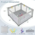thumbnail image 6 of INFANS Foldable Baby Playpen with Mat, 50” x 50” Large Baby Play Yard for Infant with 50 Ocean Balls, 4 Handlers, Carry Bag, Indoor Outdoor Fence Toddler Activity Center, 6 of 9