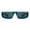 Green (Black), variant on Men's Wrap Around Rectangular Sunglasses Bold Futuristic Biker Shades UV400 Blue
