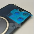thumbnail image 5 of Glass Back Compatible With iPhone 15 Pro Max Blue Titanium Battery Door Camera Lens Bezel Magnetism Ring + Metal Plate Plain Without Logo, 5 of 6