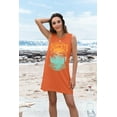 thumbnail image 6 of VILOVE Women Summer Sleeveless Coconut Tree Graphic Sundress Beach Vacation Mini Tank Dress, 6 of 7