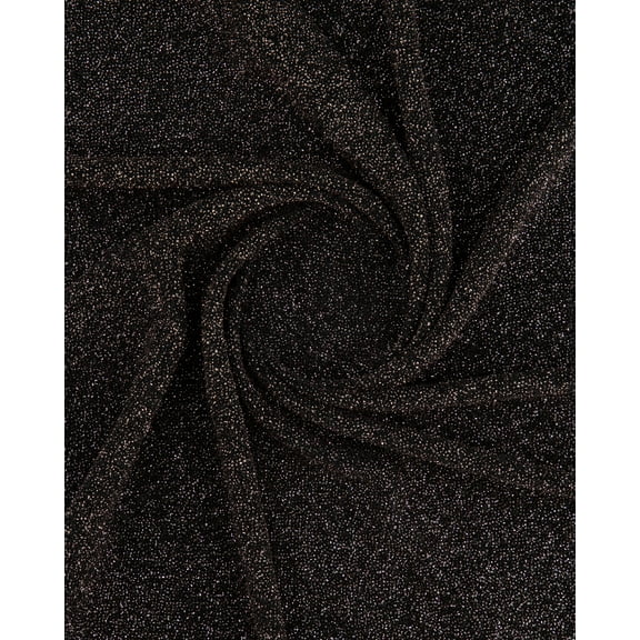 Zelouf Mabel Textured Glitter Knit , Sewing, DIY, Crafts Fabric by the Yard, Black/stone, 3 Yard