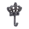 thumbnail image 2 of Vintage Cast Iron Crown Wall Hook, Rustic Ornate Metal Coat Hanging Hook, Decorative Heavy Duty Wall Mount Hanger for Entryway Bathroom Bedroom Home Decor, 2 of 7
