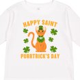 thumbnail image 4 of Inktastic St. Patrick's Day Happy Saint Purrtrick's Day Boys or Girls Long Sleeve Toddler T-Shirt, 4 of 5