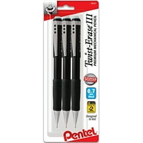 Pentel Mechanical Pencil Twist-erase III - 0.7 MM - 3 Pack - Black Barrels