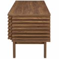 thumbnail image 6 of Contemporary Modern Urban Designer Living Room Lounge Club Lobby Media TV Stand Storage Set, Wood, Natural Walnut Brown, 6 of 7