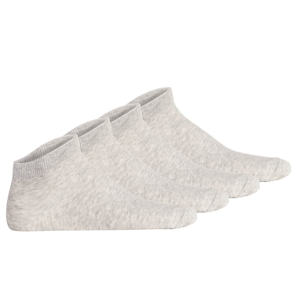 Von Jungfeld Calcetines deportivos unisex, paquete de 4 - Essentials Sneaker, unicolor Gris 43-46