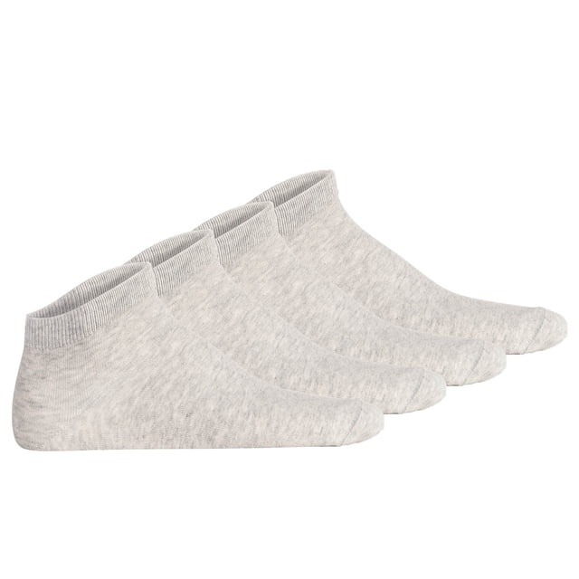 Von Jungfeld Calcetines deportivos unisex, paquete de 4 - Essentials Sneaker, unicolor Gris 35-38