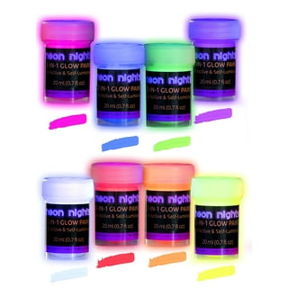  DirectGlow 3/4oz UV Blacklight Reactive Fluorescent Acrylic  Paints (12 Color Assortment) : Arts, Crafts & Sewing
