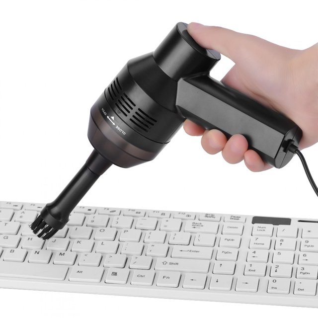 Aspiradoras de Computadora Limpiador de Teclado Mini Limpiador de Soplador Portátil de Mano Aspirador de Teclado USB con Esponja + Boquilla para Teclado de Computadora de Escritorio (Negro) Ecomeon no
