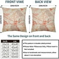 thumbnail image 5 of Vintage Floral Bird Pillow Covers 20x20 Inch Set of 2 Coral Flowers Leaves Decorative Throw Pillows for Couch Chinoiserie Square Pillow Cases Home Decor for Sofa Bed Porch Living Room Outdoor, 5 of 6