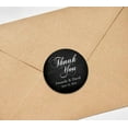 thumbnail image 2 of Darling Souvenir Round 45 Pcs Calligraphy Thank You Stickers Personalized Bride Groom Names And Date Envelope Seals-Gray, 2 of 3