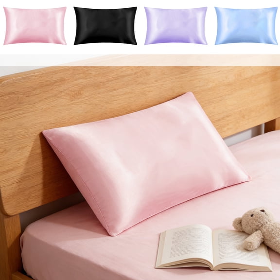 Yeciiwht 20x26 Inches Pillowcase with Envelopes Closure for Hair Super Soft for Bed Black Silkys Pillowcase Similar to Silk Pillow Cases Gift for Women Men