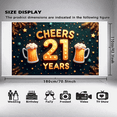 thumbnail image 4 of Decorative Design Cheers Birthday Banner Milestone Celebration for Birthday Party Indoor Decoration Event, 4 of 7