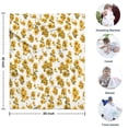 thumbnail image 4 of White Yellow Flower Sunflower Pattern Blanket,Comfortable Soft Flannel Throw Blanket,All Season,Warm Lightweight Blankets for Sofa Bed Couch Living Room Chair,30"x40", 4 of 4
