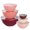 Red Ombre, variant on TINANA Plastic Mixing Bowls with Lids Set, 12 Piece Green Ombre Mixing Bowl Set for Kitchen, Nesting Bowls with Lids Set, 6 Prep Bowls and 6 Lids, Diswasher and Freezer Safe