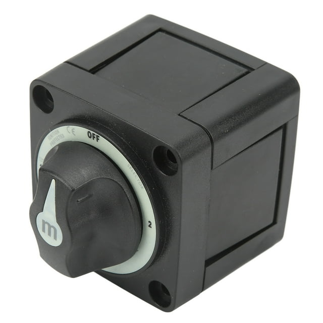 Battery Power Cut Off Switch, Tinned Copper Studs Impact Resistant Marine Battery Selector Switch 300A 3/8in Terminal Stud for RV
