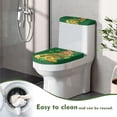 thumbnail image 5 of HELLHERO St. Patrick's Day Soft Universal Stretch Polyester Toilet Lid Cover Set Modern Bathrooms Non-Slip Machine Washable U-Shaped 2 Pcs Set, 5 of 8