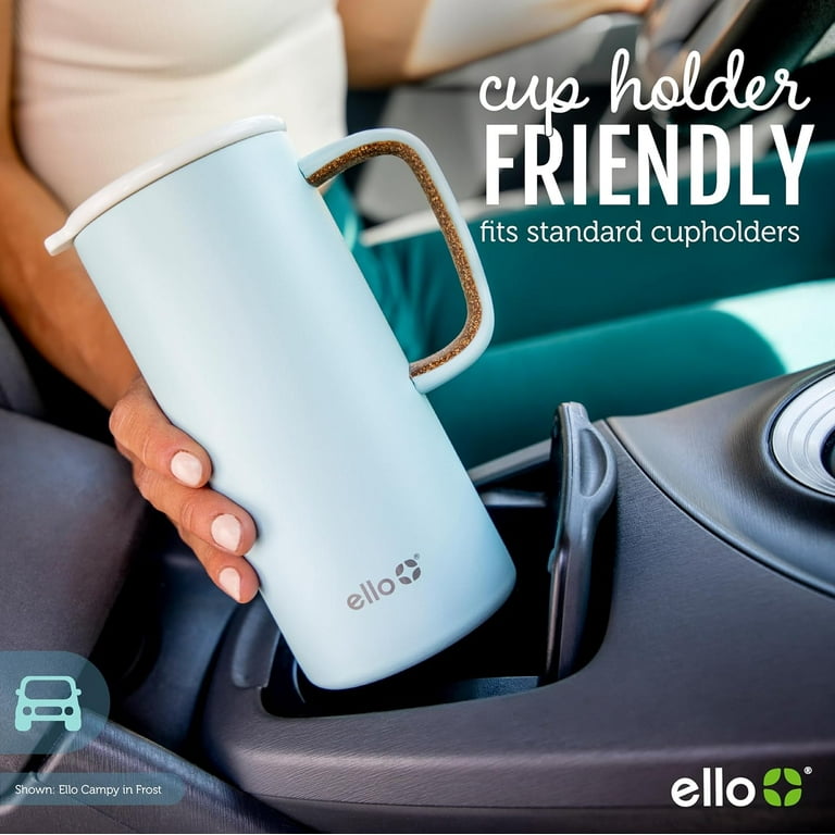 Ello Campy Vacuum Insulated Travel Mug with Leak-Proof Slider Lid and Comfy  Carry Handle, Perfect for Coffee or Tea, BPA Free, Georgia Peach, 18oz  Georgia Peach 18 oz 