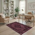 thumbnail image 2 of ODIKA Print Spotted Bordered Glam Rosette Abstract Inspired Pink Leopard Refined Non-Slip Chair-Friendly for Home Office, Gaming Room, Under Desk, 2 of 7