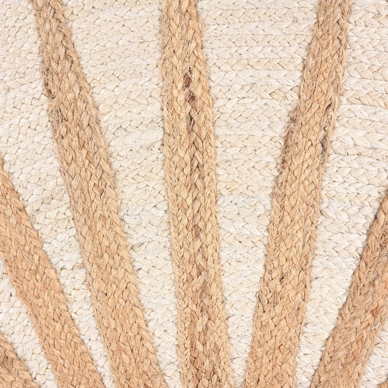 Avyay Rugs Rugs and Decor LLC Sun Braided Beige Sunburst Area Rugs, 10' Round, Handmade