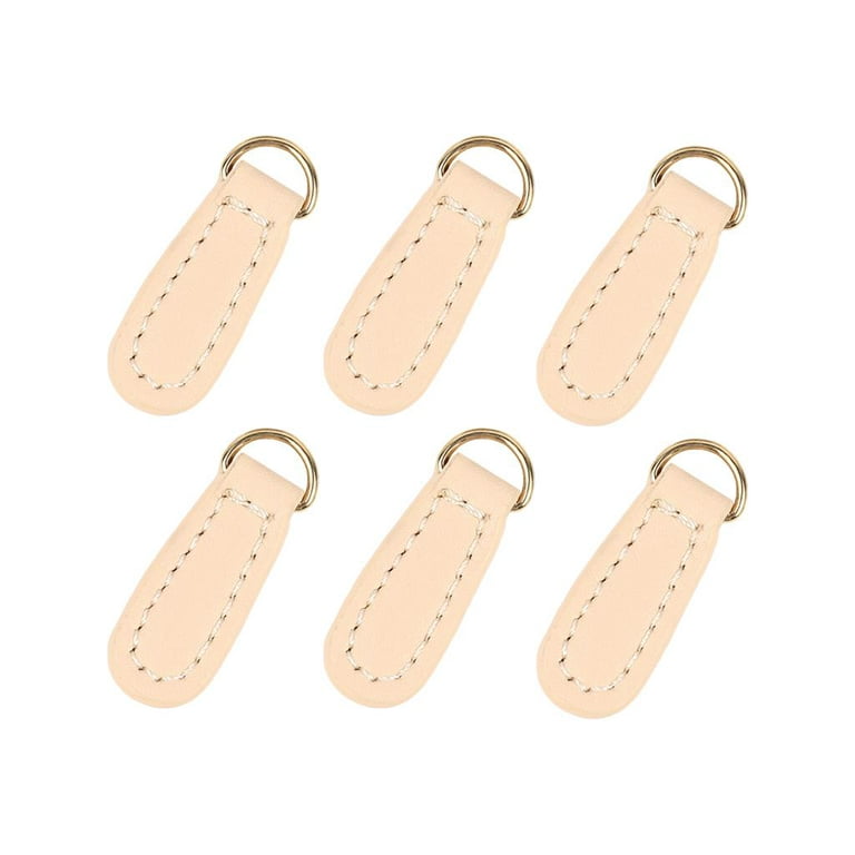 6 pcs Leather Zipper Pull Zipper Tags Fixer Pull Replacement