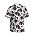 thumbnail image 5 of Wukai Daisies Flowers Men's Hawaiian Shirt Short Sleeve Casual Button Down Summer Beach Aloha Shirt Tropical Print Holiday Party, 5 of 8