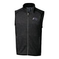 thumbnail image 2 of Men's Cutter & Buck Heather Charcoal Stephen F Austin Lumberjacks Mainsail Sweater-Knit Big & Tall Full-Zip Vest, 2 of 3