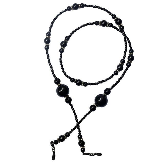 Soporte de cordón de acrílico para anteojos de lectura Negro Yuyangstore Cuerda de las lentes de los granos