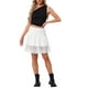 thumbnail image 2 of Inspire Chic Conjunto Falda de Mujer Encaje Apliques Cintura Elástica Por Encima de la Rodilla Falda en Capas M Blanca, 2 of 6