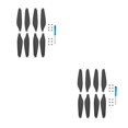 thumbnail image 1 of Kearding 4 pares de hélices de aviones no tripulados portátiles Reemplazo de juguete de avión para Mini 3 Pro Silver Plata 2piezas, 1 of 5