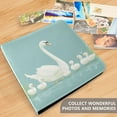 thumbnail image 4 of FORMRS 3 Ring Photo Album 4"x6" Self Adhesive Large Capacity PU Leather Cover, White Cartoon Swan, 4 of 8