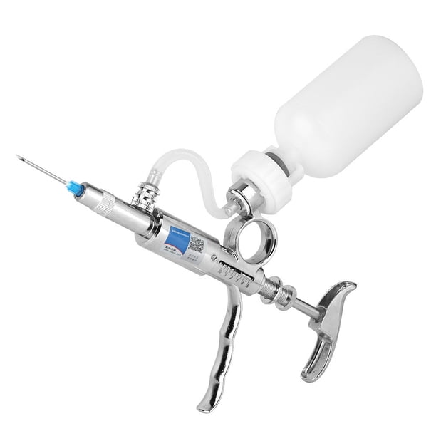 Jeringa Continua Inyector De Ganado Jeringa Para Animales Herramienta Veterinaria Herramienta Agrícola Inyector De Micelio Veterinario Ajustable Jeringa Continua Con Botella Mgaxyff Continuous Syringe