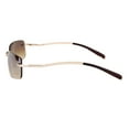 thumbnail image 4 of NEW MENS RECTANGULAR RIMLESS TRANSPARENT SUNGLASSES EYE WEAR BLACK GOLD COLOR X1, 4 of 8