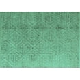 thumbnail image 1 of Ahgly Company Indoor Rectangle Oriental Turquoise Blue Modern Area Rugs, 3' x 5', 1 of 4