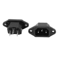 thumbnail image 2 of Unique Bargains 4 Pcs Adaptateur Secteur 250V 10A IEC 320 C14, 2 of 2