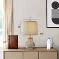 thumbnail image 4 of Oneach Retro Table Lamps for Living Room Bedroom 18.5" Farmhouse Set of 2 Nightstands Lamp Bedside Resin, 4 of 14