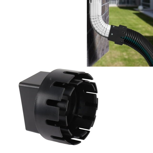 Downspout Adapter Down Tubing Adapter PE ABS Plastic Drain Adapter Replacement Downpipe Converter Connector With Screws
