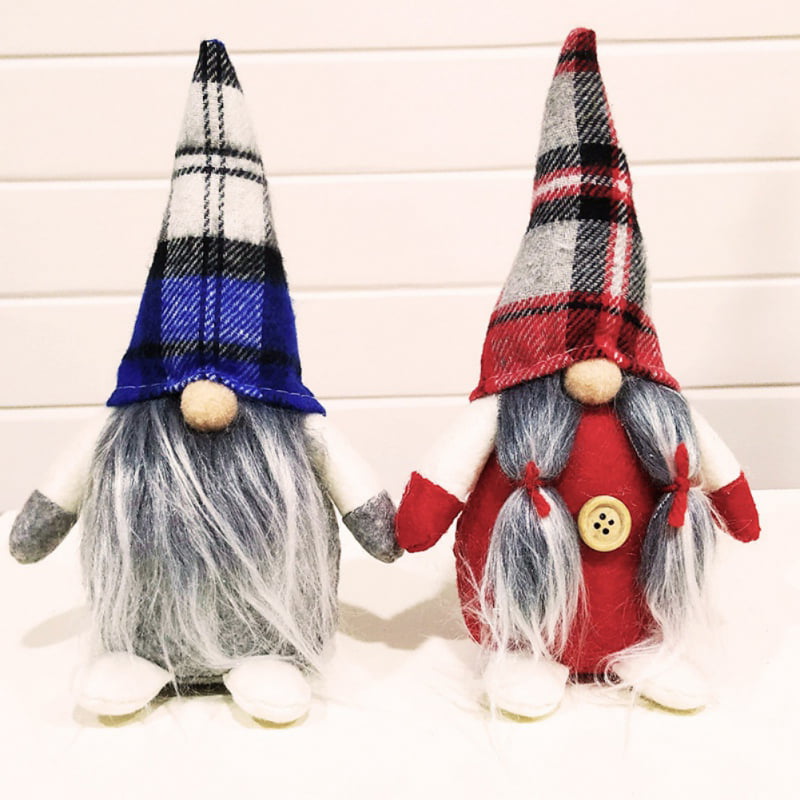 Swedish Christmas Gnome Plush Doll Holiday Figurines Xmas Home Ornaments 