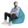 thumbnail image 2 of Gouchee Home Brava Turquoise Bean Bag Chair – Water-Repellent Fabric with Polystyrene Bead Filling, Suitable for Adults and Teens, Lightweight & Portable Seating for Bedroom, Dorm or Living Room, 2 of 8