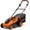 orange, variant on GIMMYFIVE 17 in Cordless Lawn Mower, Brushless Motor, 2 x 20V 4.0Ah Batteries, Bagging and Mulching