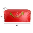 thumbnail image 5 of DUNCHATY 48" x 15" x 20" Christmas Tree Storage Bag, Fits Up to 7.5 ft Tall Artificial Tree, Heavy Duty Waterproof Red Christmas Tree Storage Container with Zipper and Handles, 5 of 7