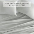 thumbnail image 6 of Luxury Cooling 100% Rayon From Bamboo Silky Soft Bed Sheets Set Light Gray King Size Bedding by Comfort Canopy, 6 of 12