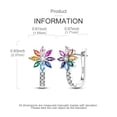 thumbnail image 3 of MULA Original 925 Sterling Silver Large Hoop Earrings Hope Rainbow Flower AAA CZ for Women Jewelry Gift, 3 of 5
