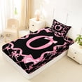 thumbnail image 4 of Manfei Pink Bow Letter O Twin Sheet Sets, Kawaii Ribbon Bedding for Girls Women, 3pcs, 4 of 5