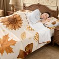 thumbnail image 4 of Erosebridal Sunflower Bow Bed Sheets 4-Piece,Fall Harvest Full Size Sheets,Brown,1 Flat Sheet, 1 Fitted Sheet and 2 Pillowcases, 4 of 6