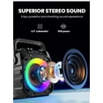 thumbnail image 3 of BONAOK Karaoke Machine for Adults, Karaoke Speaker with Two Wireless Microphones, Portable Bluetooth Speaker PA System with LED Lights, Black, 3 of 8