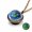 Green/Blue, variant on Glow In The Dark Galaxy Double Sided Glass Planet Necklace Pendant Wholesale New-Jupiter