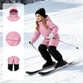 thumbnail image 5 of Girls Ski Suits Waterproof Jumpsuit with Hood Insulated Midweight Zipper Closure Warm Kids Winter Snow Jacket Pink 4-12 Years, 5 of 7