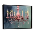 thumbnail image 2 of Designart "Brilliance of Pink Baroque Luminary Chandelier II" Fashion Framed Wall Art - Glam Pink Chandelier Bedroom Framed Canvas Wall Art, 2 of 6